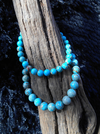 Bracelet Jaspe Impression Turquoise