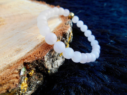 Bracelet Quartz rose mat