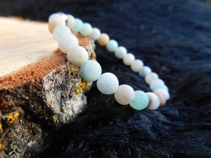 Bracelet Amazonite Multicouleur  Mat