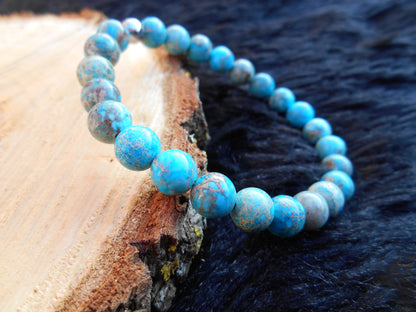 Bracelet Jaspe Impression Turquoise