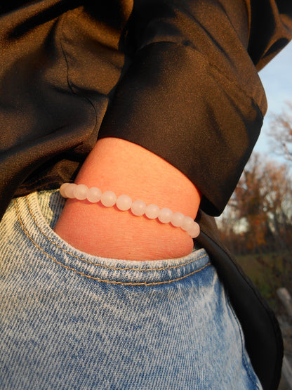 Bracelet Quartz rose mat