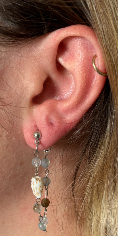 Boucle d'oreille Eva-ARGENT