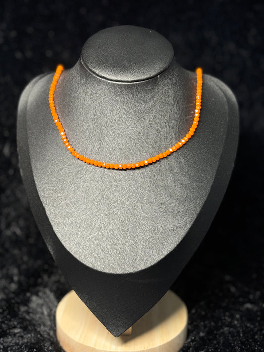 Collier fantaisie orange