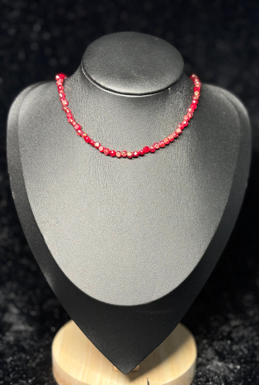 Collier fantaisie rouge